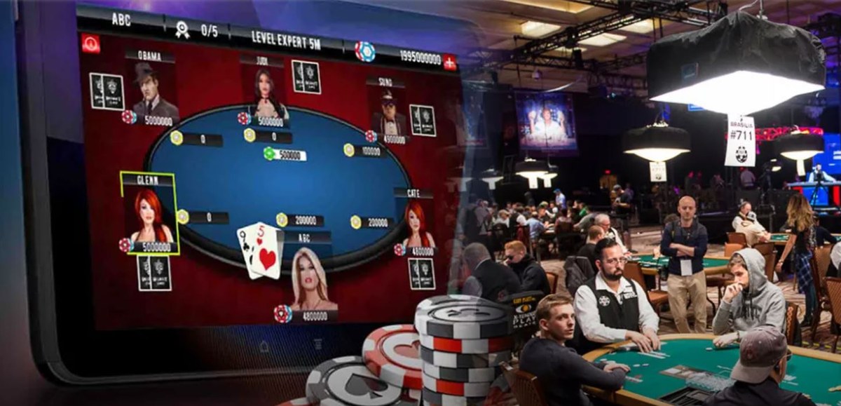 Online Poker tournaments vs. live events hero image
