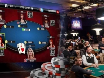 Online Poker tournaments vs. live events image